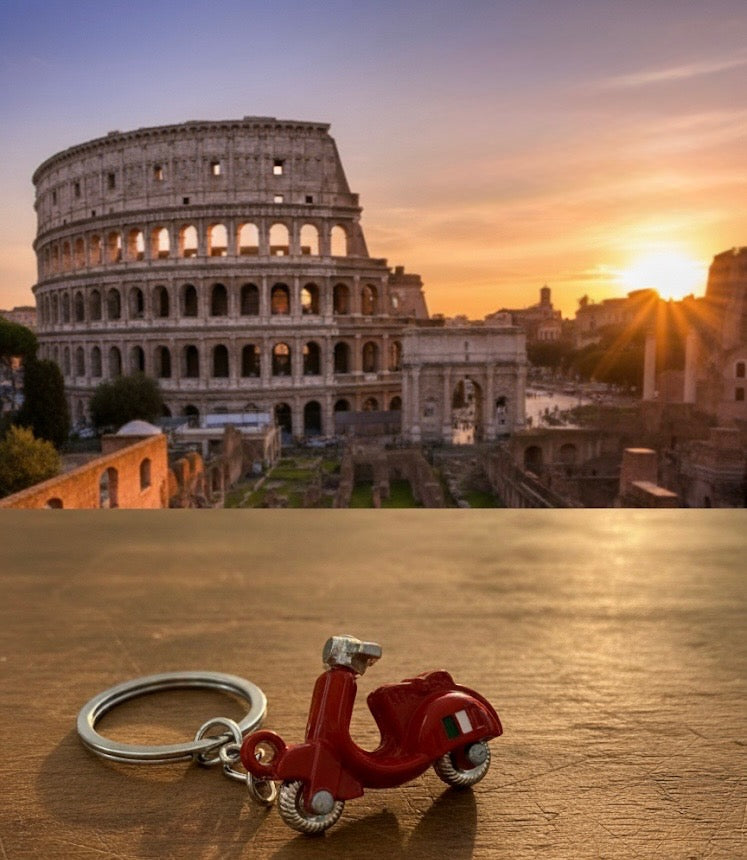 Classic Roman Scooter Keychain