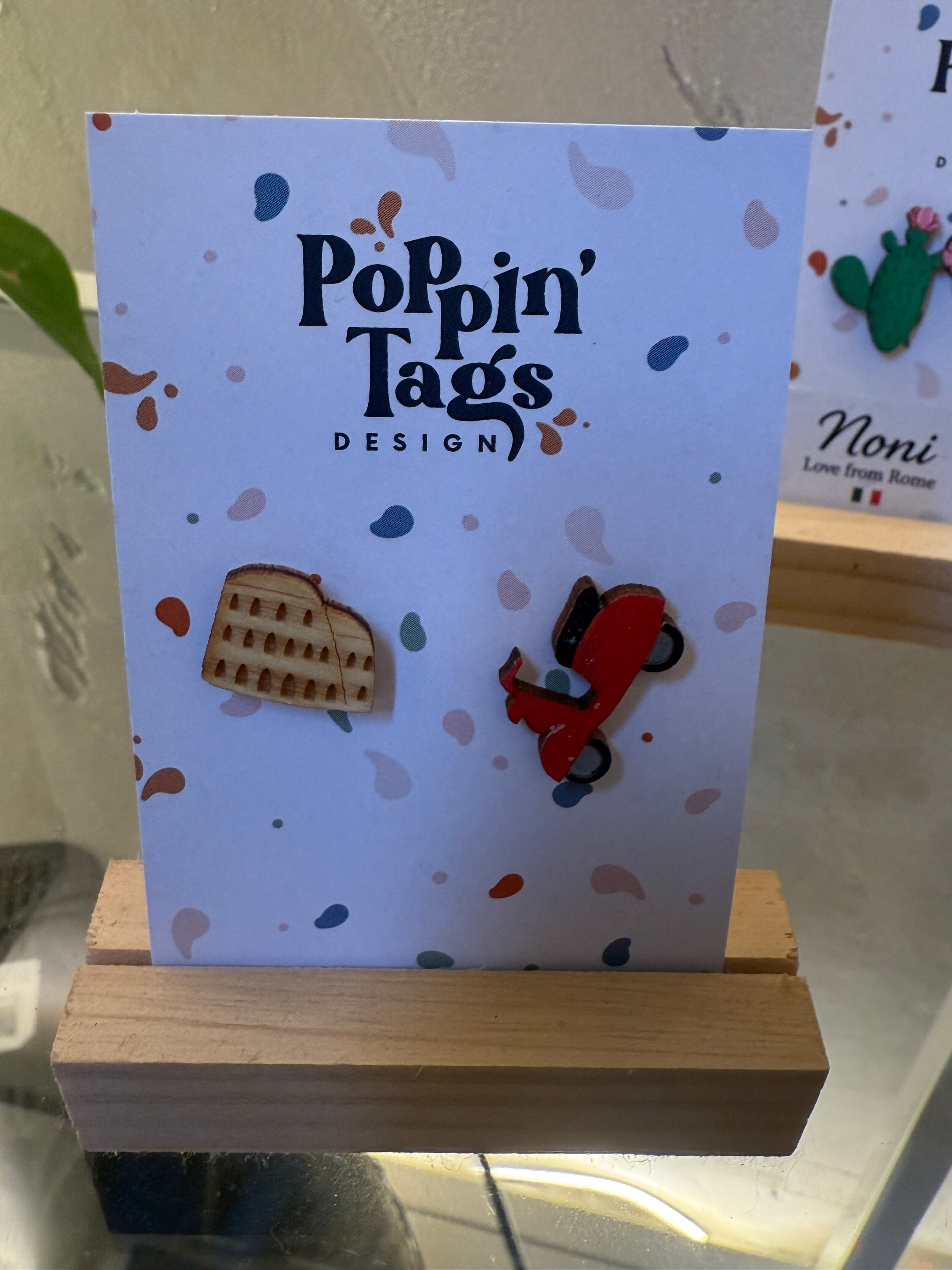 Laser-Cut Roman Icon Earrings